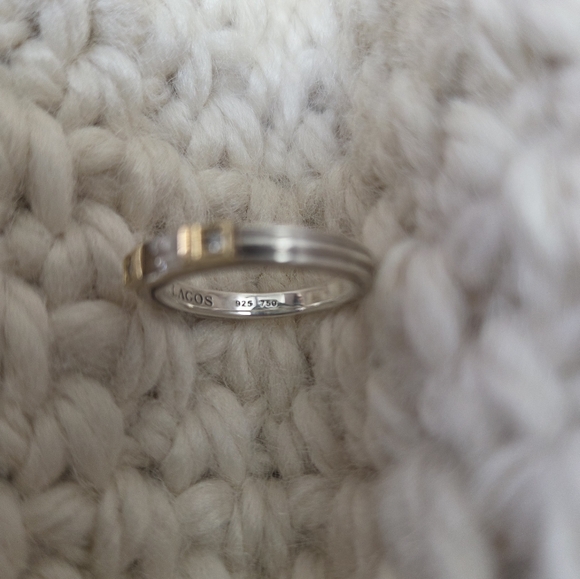 Lagos Diamond White Topaz Stacking Ring 6 - Picture 7 of 10